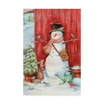 thumbnail image 1 of Trademark Fine Art 'Snowman With Birds And Flurries' Canvas Art by Melinda Hipsher, 1 of 3