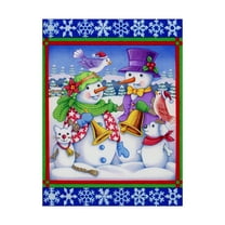 Trademark Fine Art 'Snowmen' Canvas Art by Kimura Designs