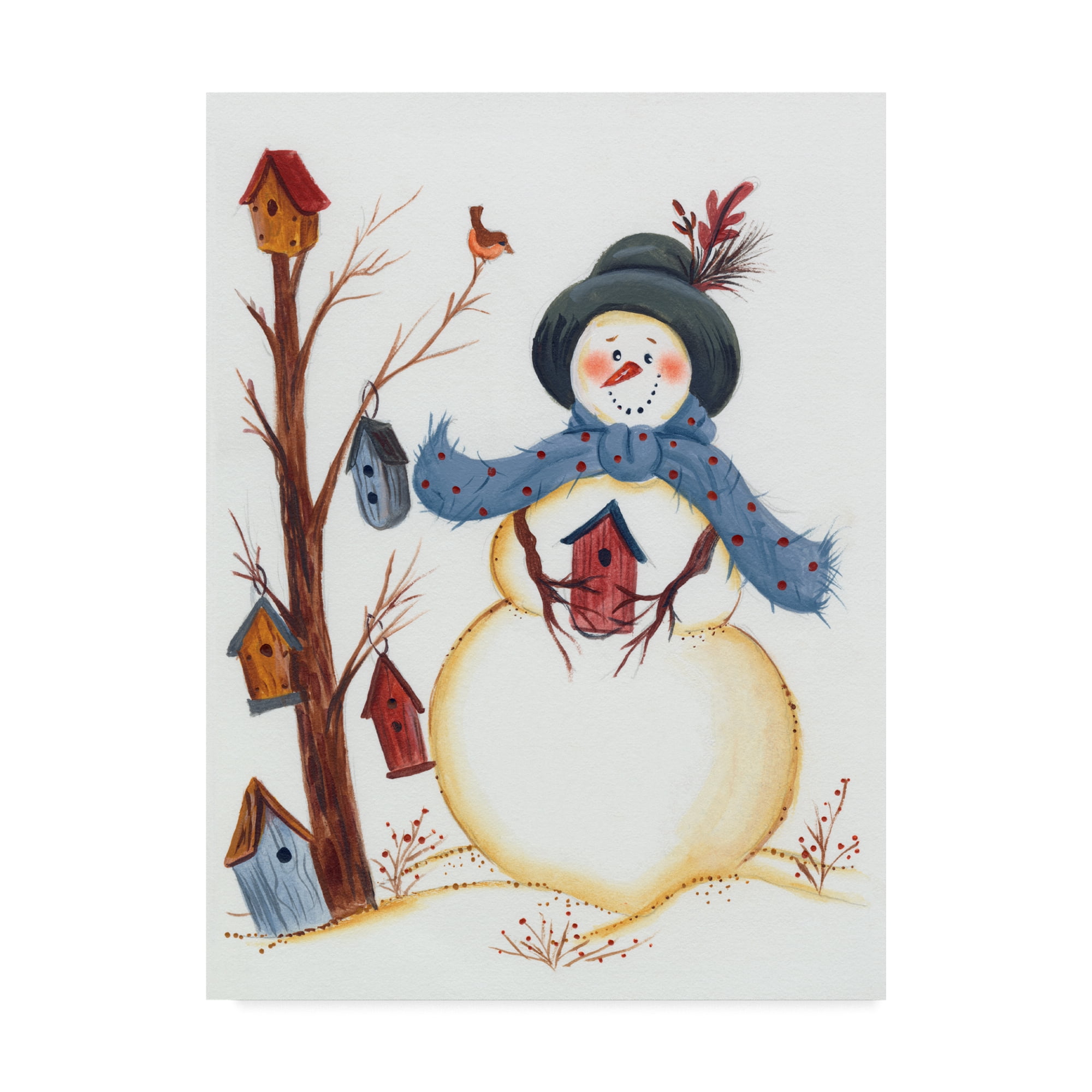 Trademark Fine Art 'Snowy Friend' Canvas Art by Beverly Johnston