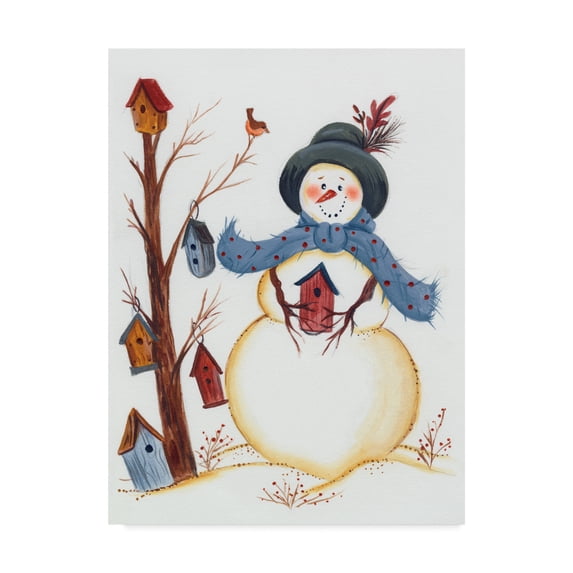 Trademark Fine Art 'Snowy Friend' Canvas Art by Beverly Johnston