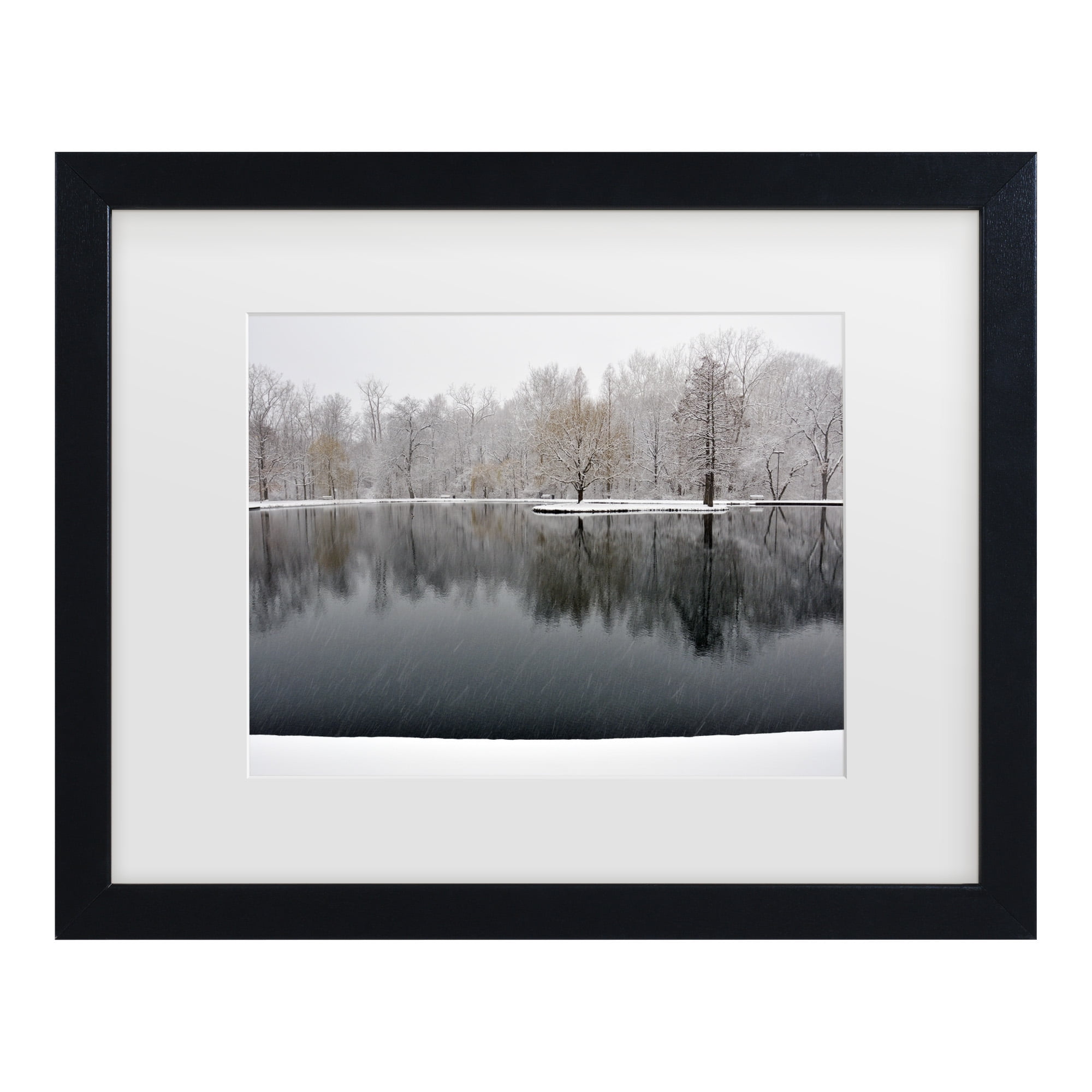 Trademark Fine Art 'Snowy Pond' Canvas Art by Kurt Shaffer