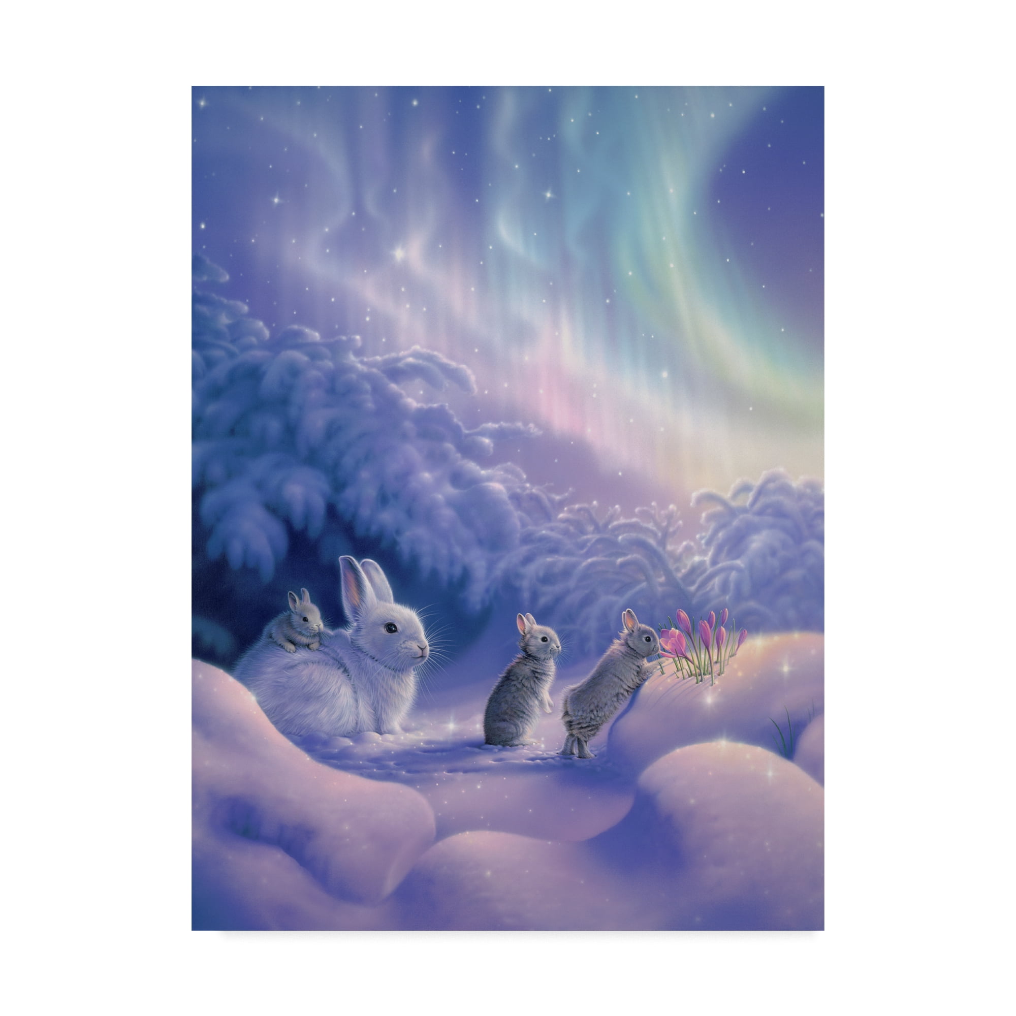 Trademark Fine Art 'Snuggle Bunnies' Canvas Art by Kirk Reinert