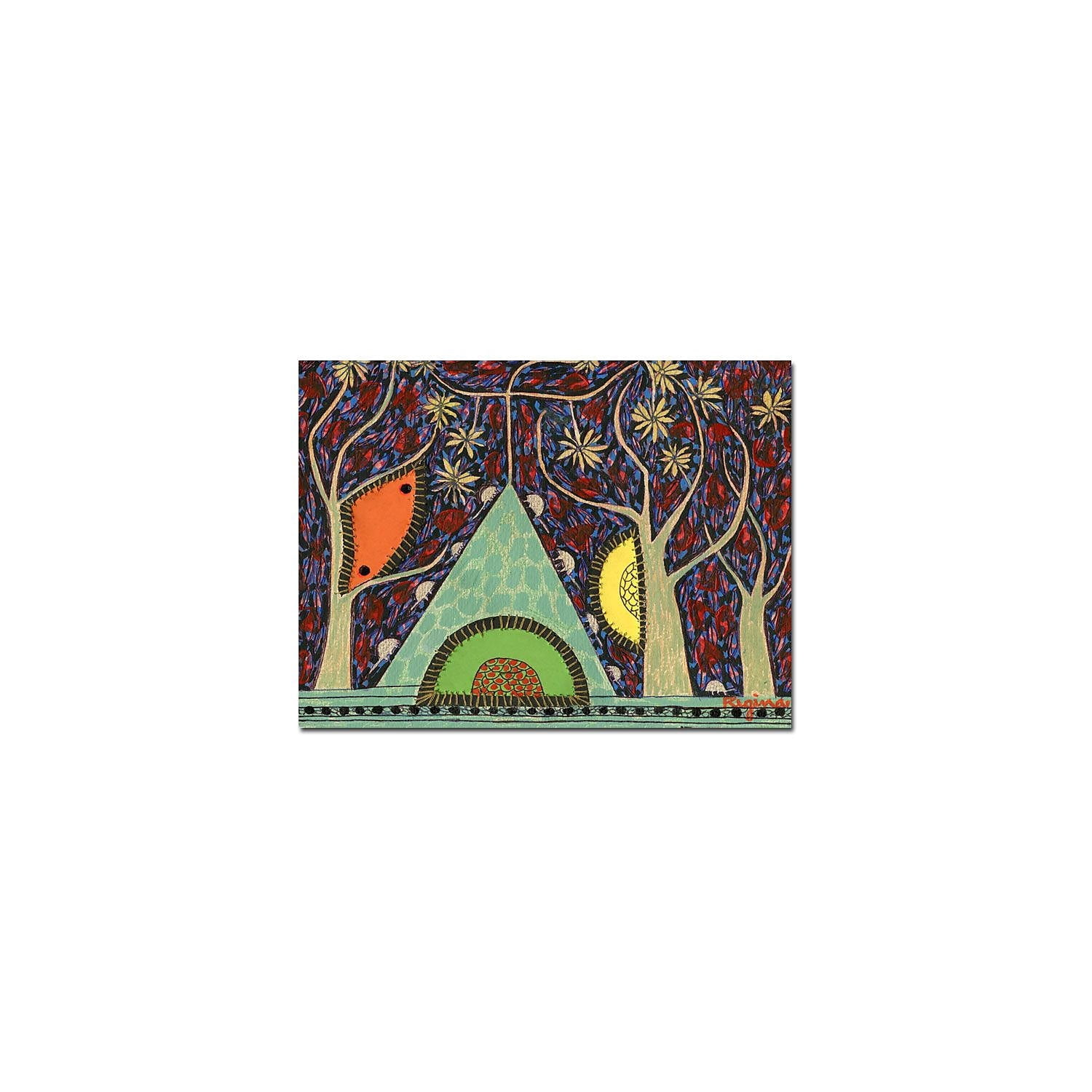 Trademark Fine Art "Sobre la Montana el Arbol" Canvas Art