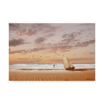 Trademark Fine Art 'Soft Sunrise On The Beach 6' Canvas Art by Carlos Casamayor