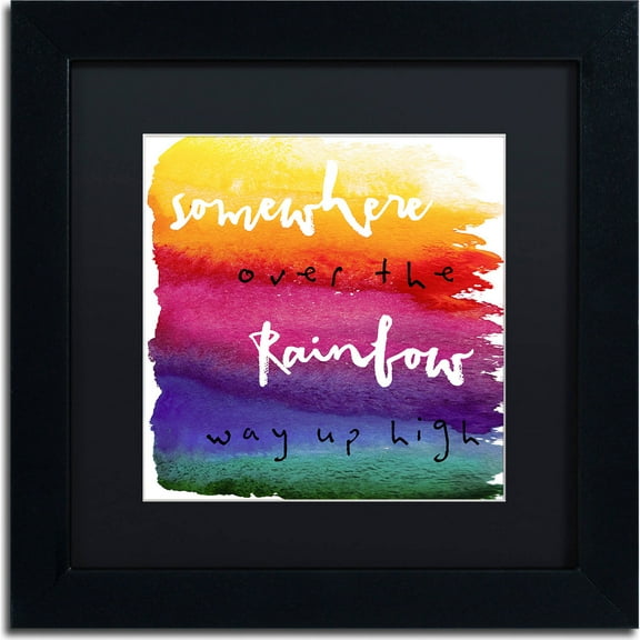 Trademark Fine Art "Somewhere" Canvas Art by Color Bakery, Black Matte, Black Frame