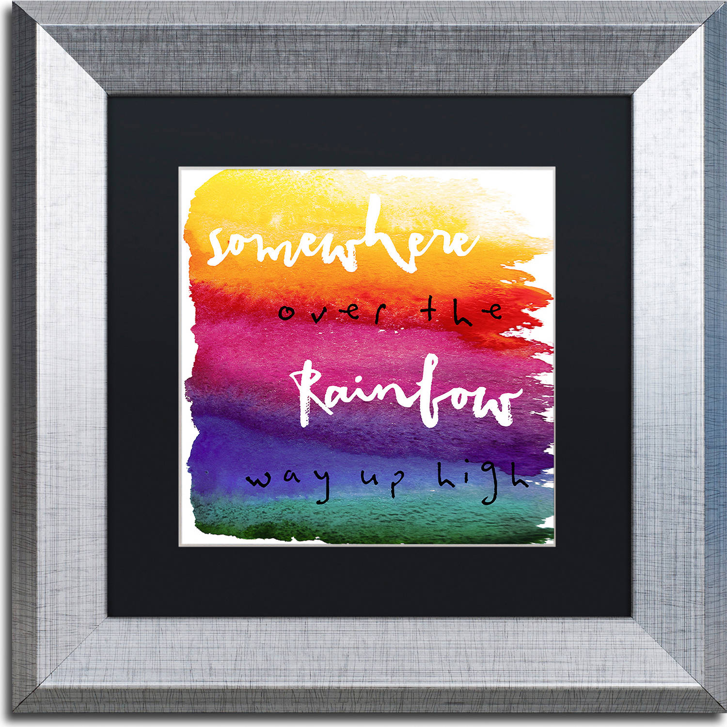 Trademark Fine Art "Somewhere" Canvas Art by Color Bakery, Black Matte, Silver Frame