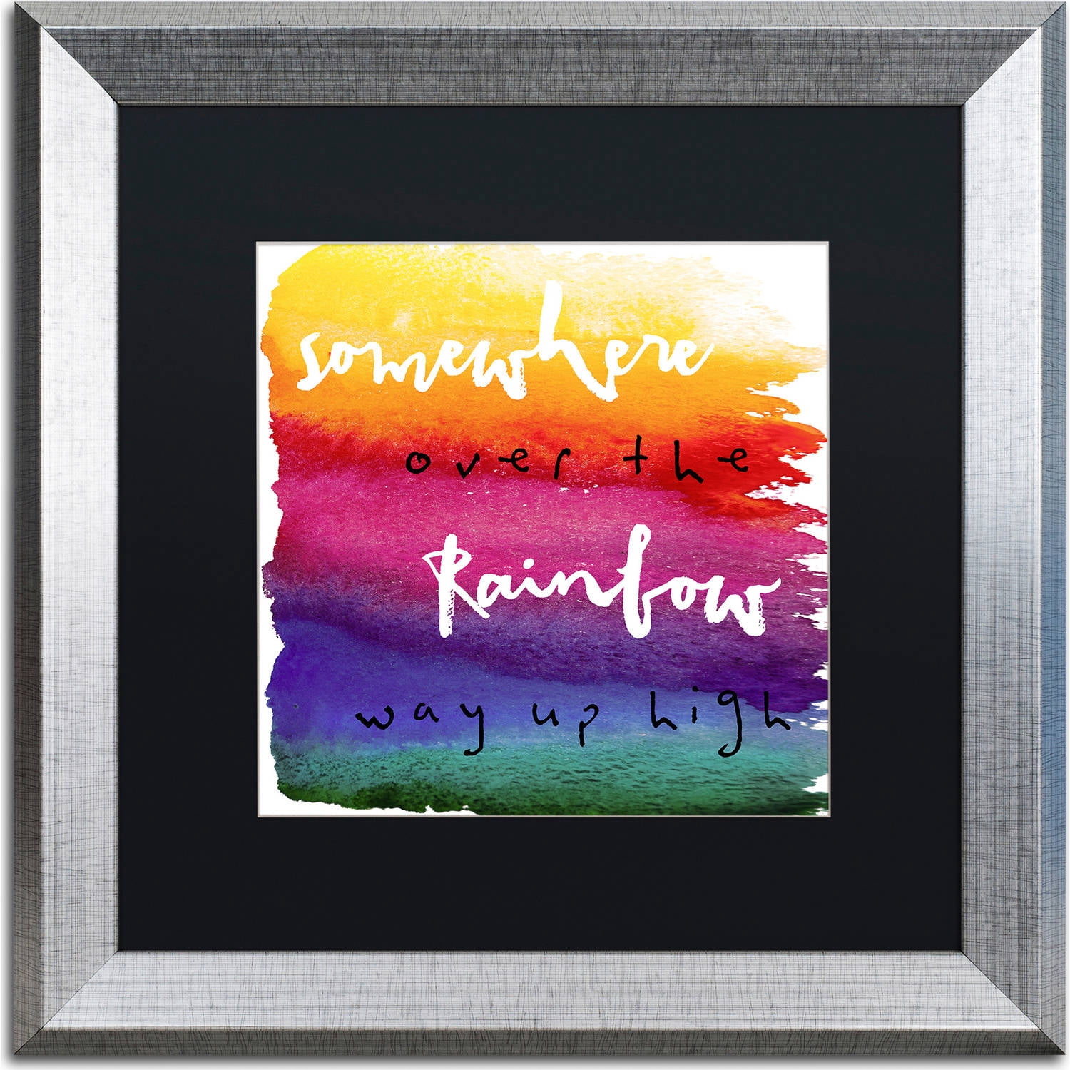 Trademark Fine Art "Somewhere" Canvas Art by Color Bakery, Black Matte, Silver Frame