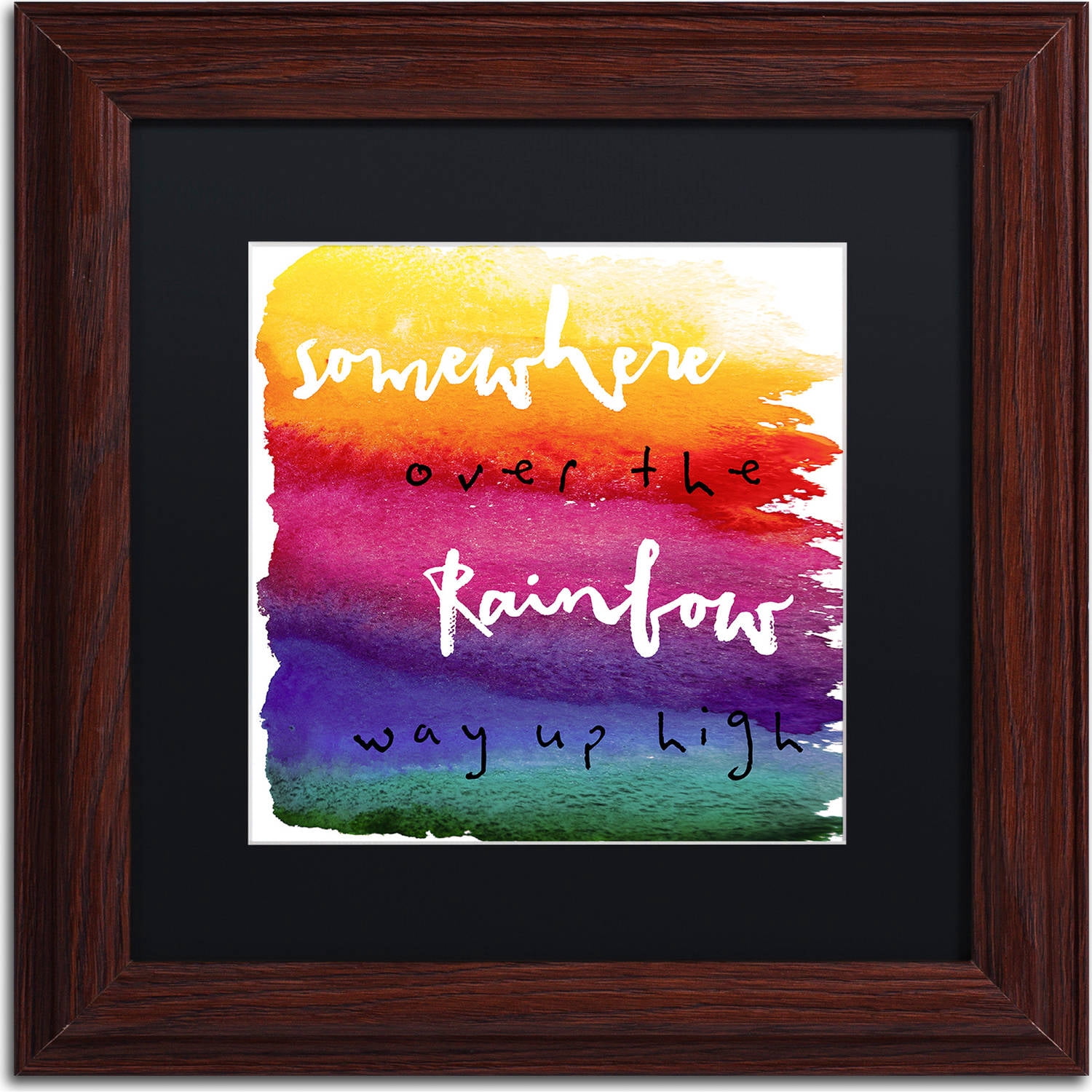 Trademark Fine Art "Somewhere" Canvas Art by Color Bakery, Black Matte, Wood Frame