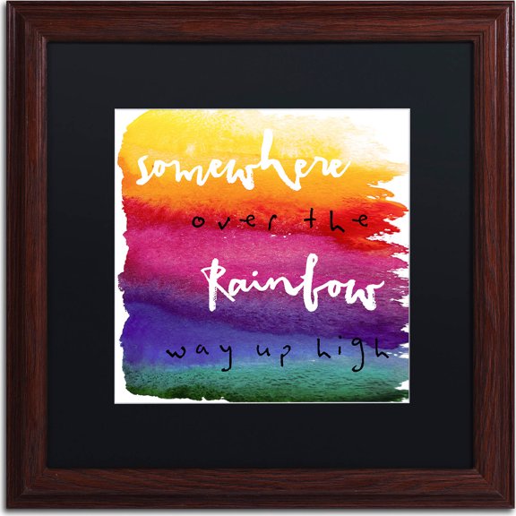 Trademark Fine Art "Somewhere" Canvas Art by Color Bakery, Black Matte, Wood Frame