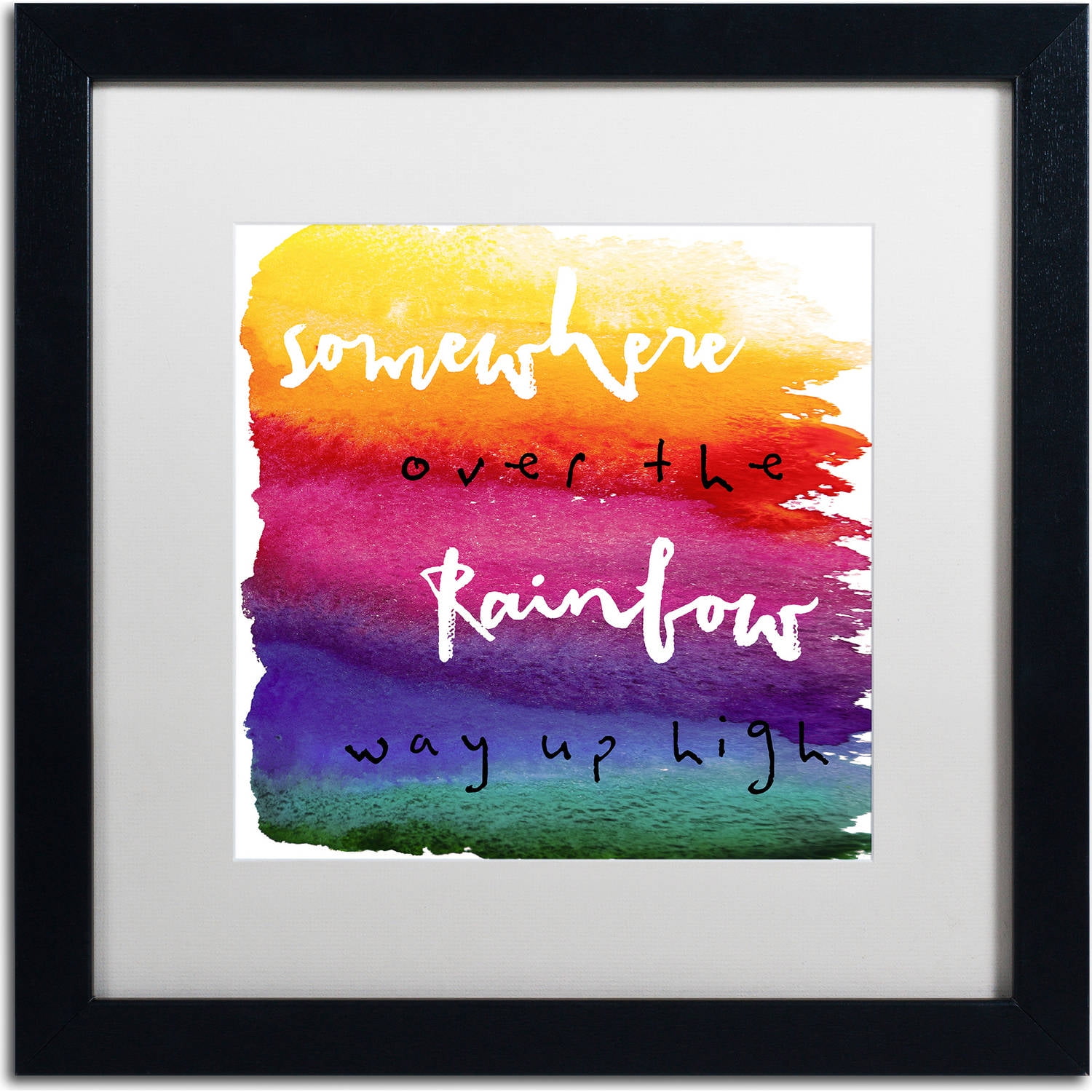 Trademark Fine Art "Somewhere" Canvas Art by Color Bakery, White Matte, Black Frame