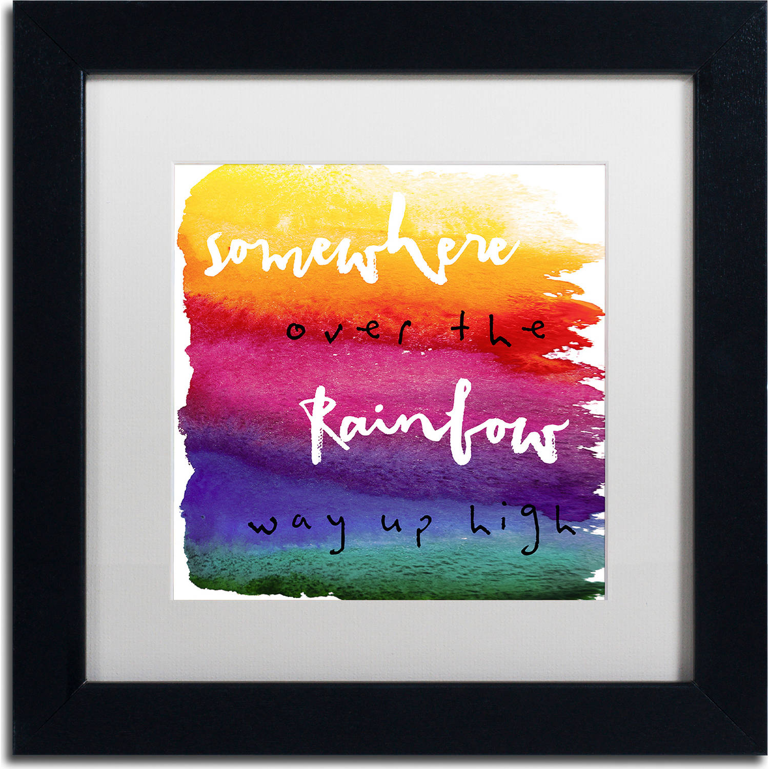 Trademark Fine Art "Somewhere" Canvas Art by Color Bakery, White Matte, Black Frame