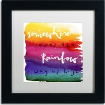 Trademark Fine Art "Somewhere" Canvas Art by Color Bakery, White Matte, Black Frame