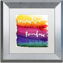 Trademark Fine Art "Somewhere" Canvas Art by Color Bakery, White Matte, Silver Frame