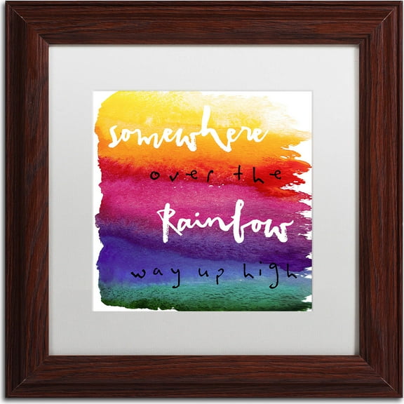 Trademark Fine Art "Somewhere" Canvas Art by Color Bakery, White Matte, Wood Frame