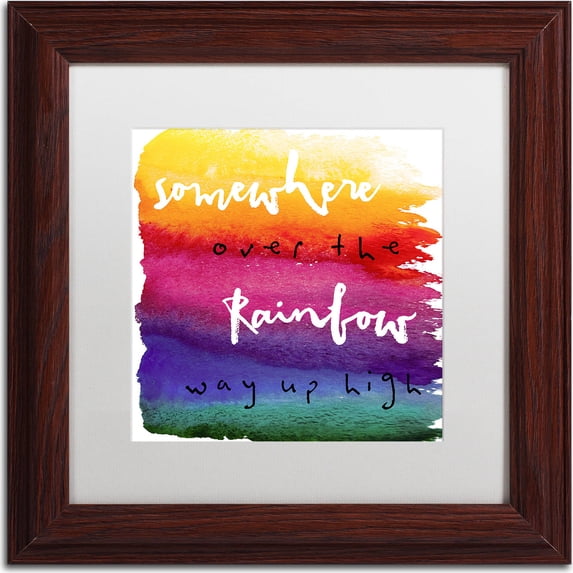Trademark Fine Art "Somewhere" Canvas Art by Color Bakery, White Matte, Wood Frame