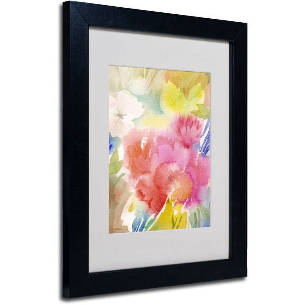 Trademark Fine Art "Sonoma Garden" Canvas Art by Sheila Golden, Black Frame
