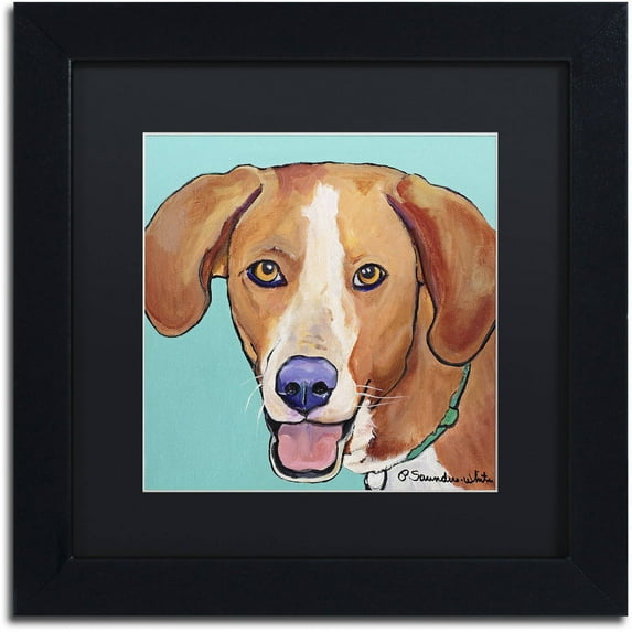 Trademark Fine Art "Sophie" Canvas Art by Pat Saunders-White, Black Matte, Black Frame