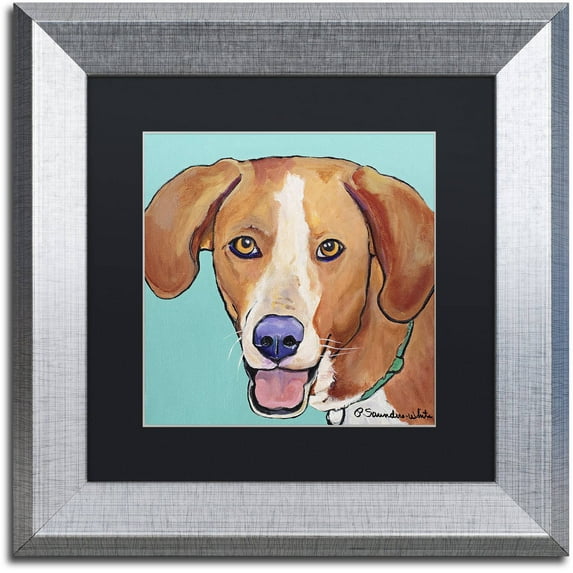 Trademark Fine Art "Sophie" Canvas Art by Pat Saunders-White, Black Matte, Silver Frame