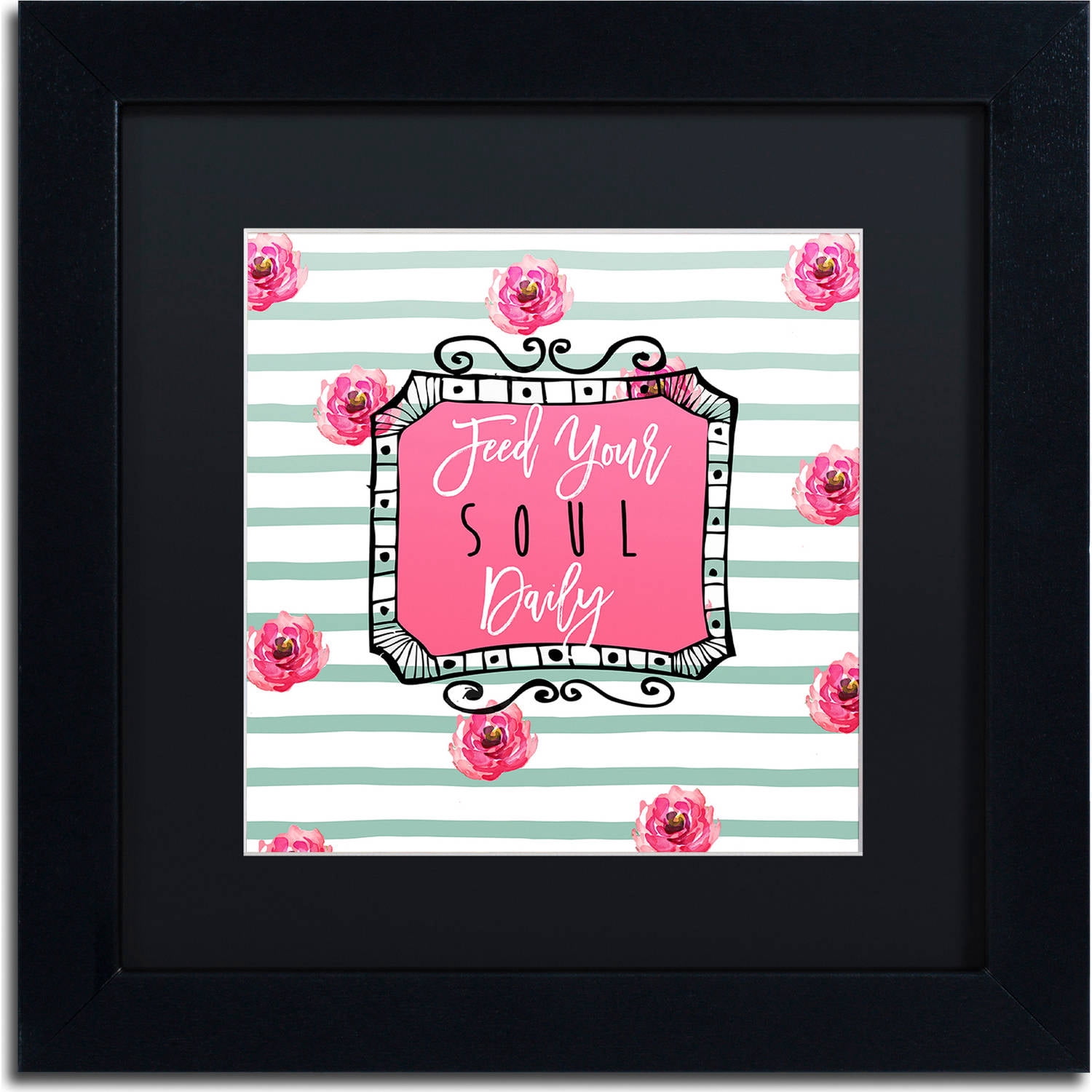 Trademark Fine Art "Soul Food I" Canvas Art by Color Bakery, Black Matte, Black Frame