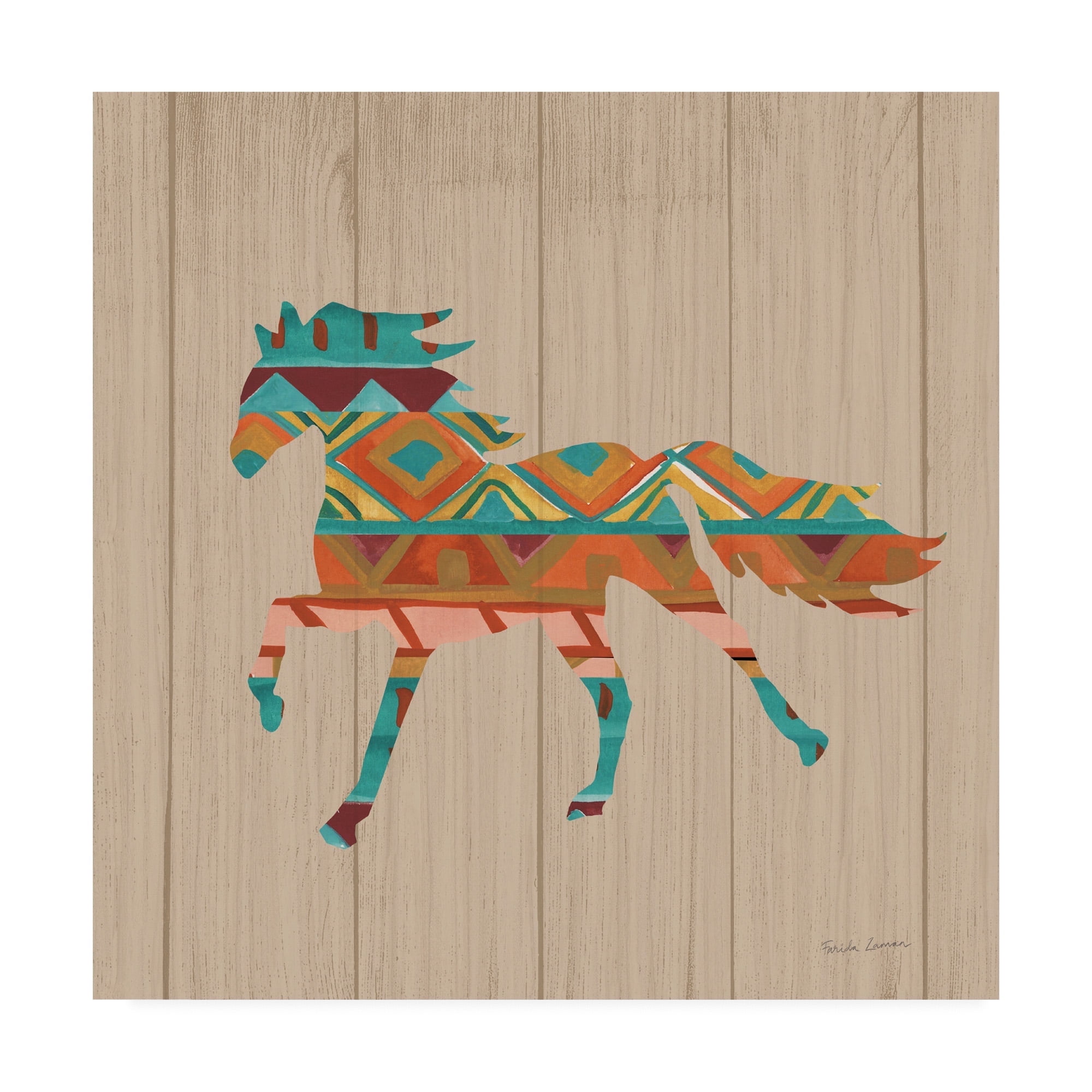 Trademark Fine Art 'Southwestern Vibes IV on Walnut' Canvas Art by Farida Zaman