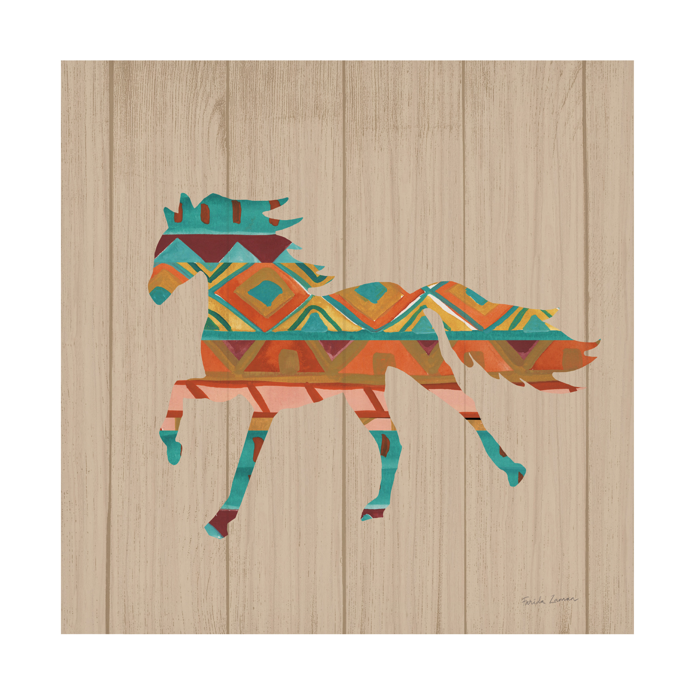 Trademark Fine Art 'Southwestern Vibes IV on Walnut' Canvas Art by Farida Zaman