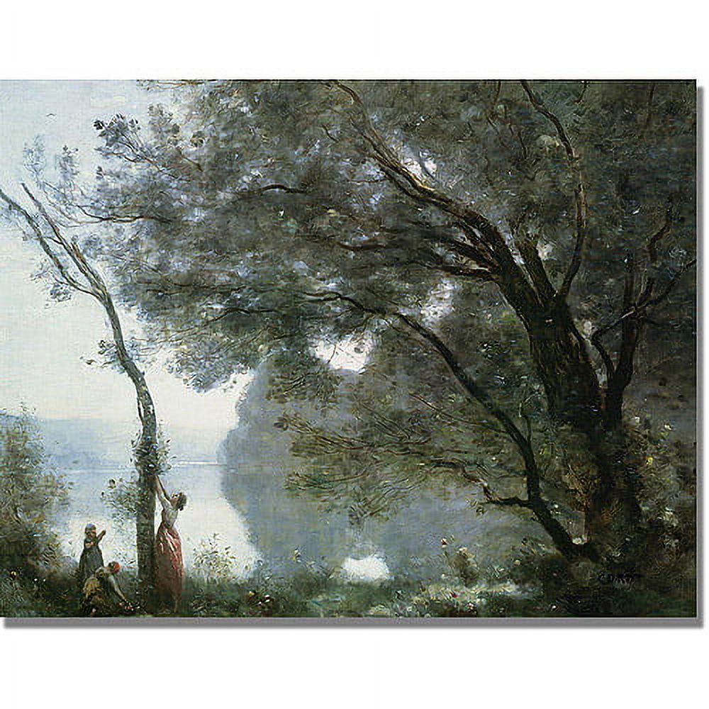 Trademark Fine Art "Souvenir of Montefontaine". Canvas Art by Jean Baptiste Corot