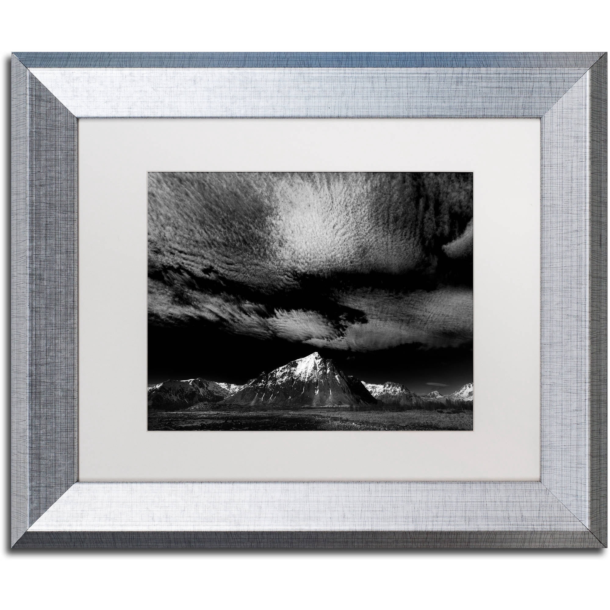 Trademark Fine Art "Space Invaders" Canvas Art by Philippe Sainte-Laudy White Matte, Silver Frame