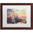 thumbnail image 1 of Trademark Fine Art "Space Needle Snow" Canvas Art by Wendra, White Matte, Wood Frame, 1 of 1