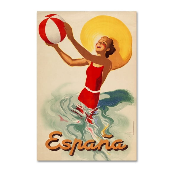 Trademark Fine Art 'Spain' Canvas Art by Vintage Apple Collection