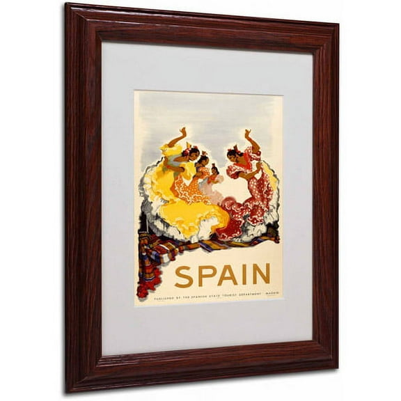 Trademark Fine Art "Spain, Women Dancing," Wood Frame