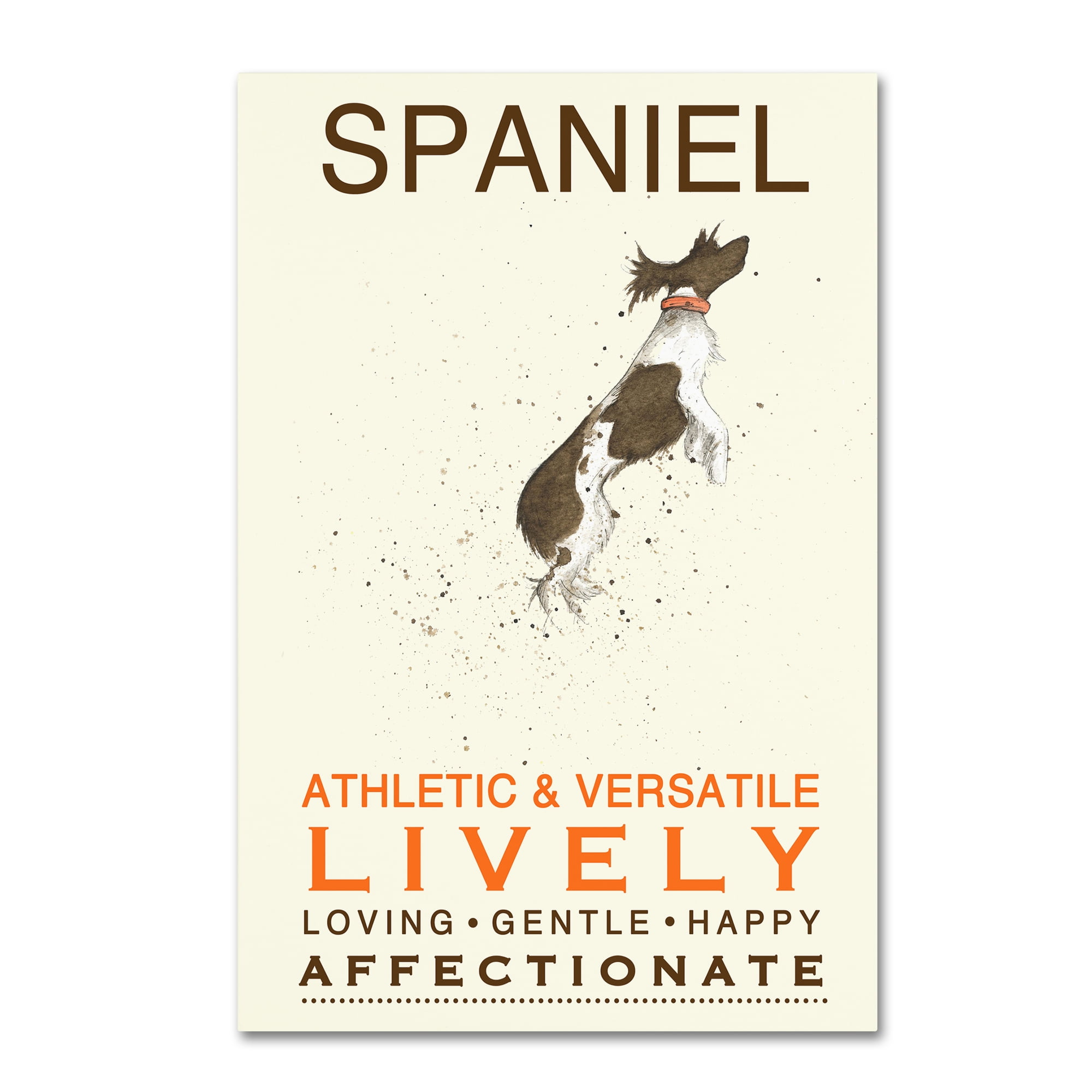 Trademark Fine Art 'Spaniel Print' Canvas Art by Michelle Campbell