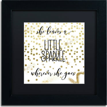 Trademark Fine Art "Sparkle" Canvas Art by Color Bakery, Black Matte, Black Frame