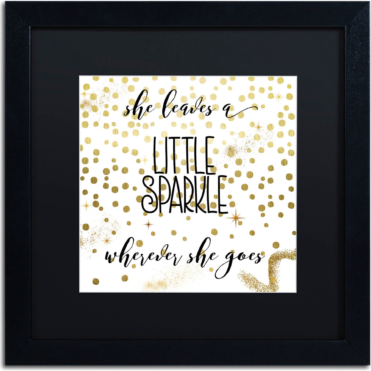 Trademark Fine Art "Sparkle" Canvas Art by Color Bakery, Black Matte, Black Frame