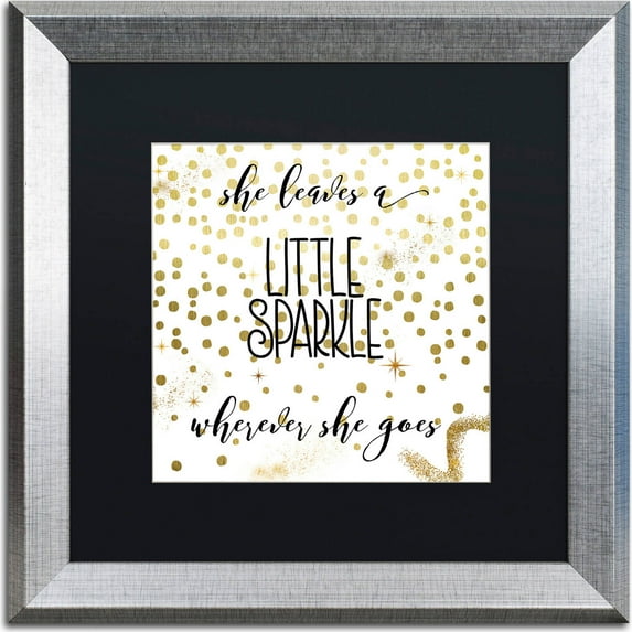 Trademark Fine Art "Sparkle" Canvas Art by Color Bakery, Black Matte, Silver Frame