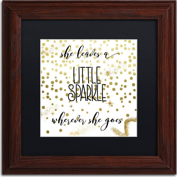 Trademark Fine Art "Sparkle" Canvas Art by Color Bakery, Black Matte, Wood Frame