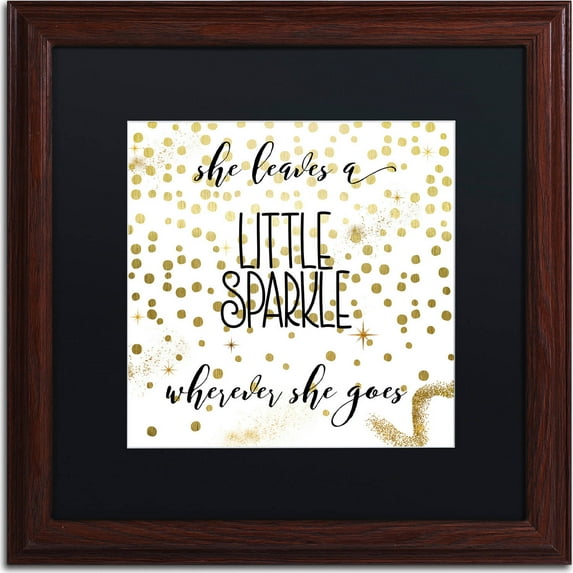 Trademark Fine Art "Sparkle" Canvas Art by Color Bakery, Black Matte, Wood Frame