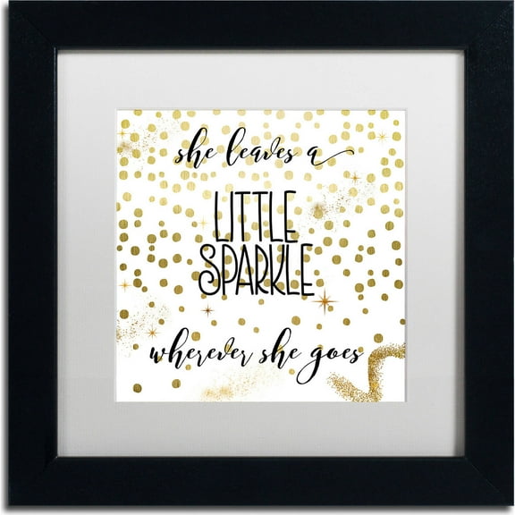 Trademark Fine Art "Sparkle" Canvas Art by Color Bakery, White Matte, Black Frame
