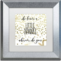 Trademark Fine Art "Sparkle" Canvas Art by Color Bakery, White Matte, Silver Frame
