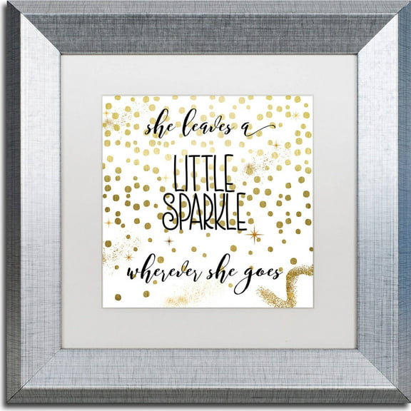 Trademark Fine Art "Sparkle" Canvas Art by Color Bakery, White Matte, Silver Frame