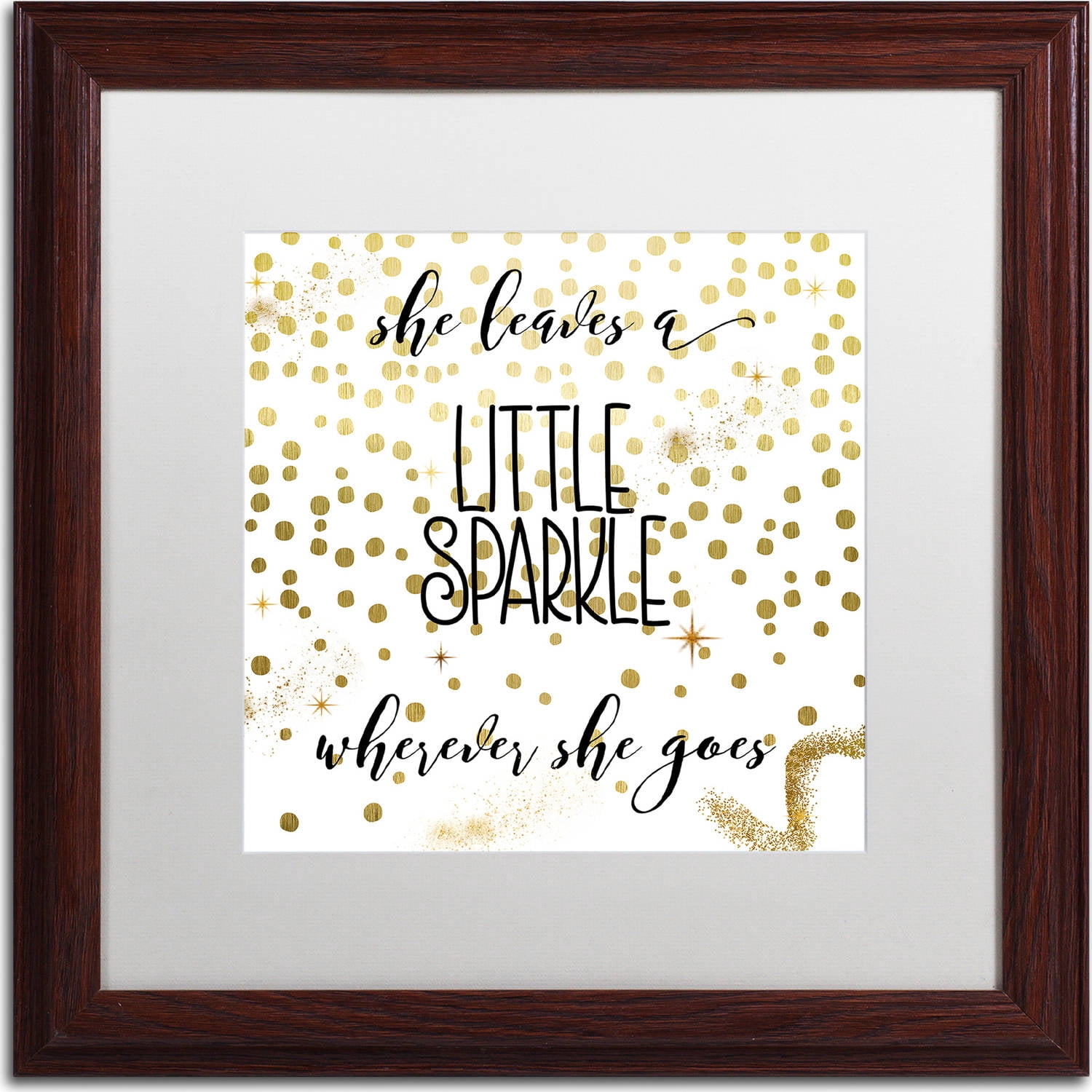 Trademark Fine Art "Sparkle" Canvas Art by Color Bakery, White Matte, Wood Frame