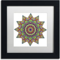 Trademark Fine Art "Sparkling Sunny Day Mandala" Canvas Art by Kathy G. Ahrens, White Matte, Black Frame