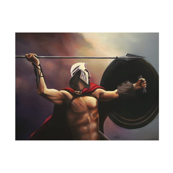Trademark Fine Art 'Spartan Warrior' Canvas Art by Geno Peoples