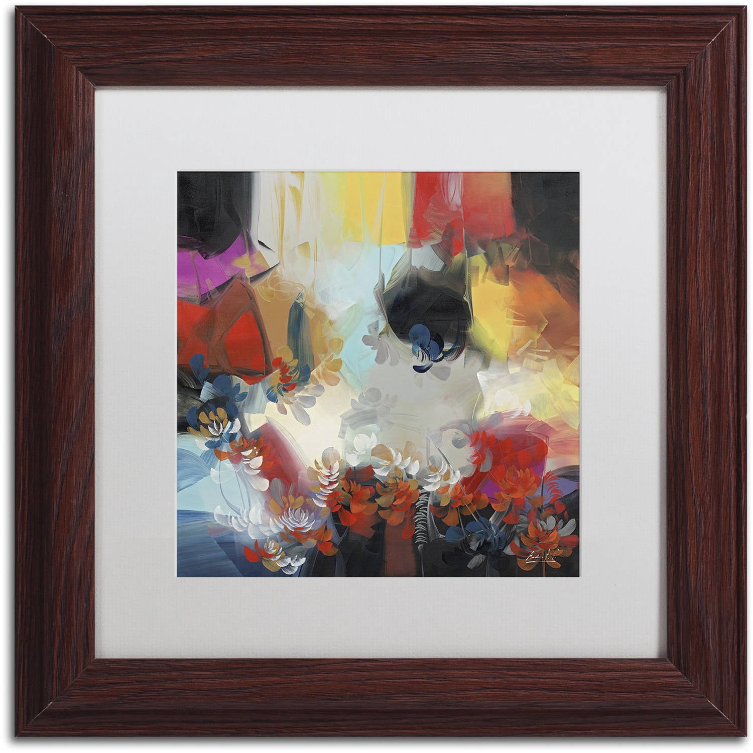 Trademark Fine Art "Spectrum" Canvas Art by Masters Fine Art, White Matte, Wood Frame