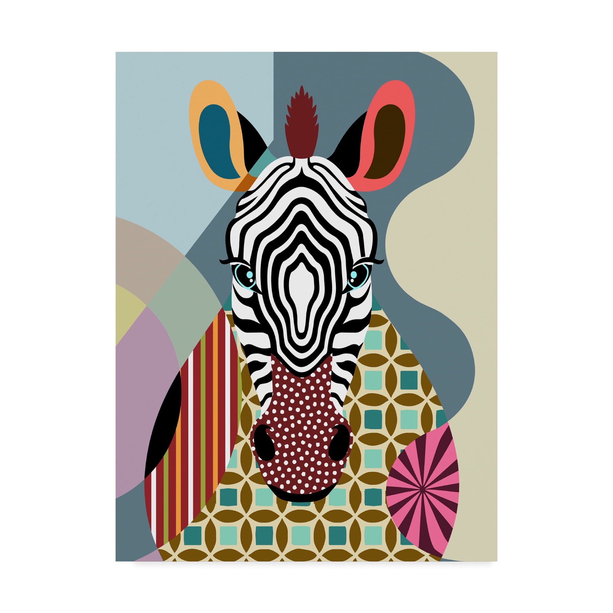 Trademark Fine Art 'Spectrum Zebra' Canvas Art by Lanre Adefioye