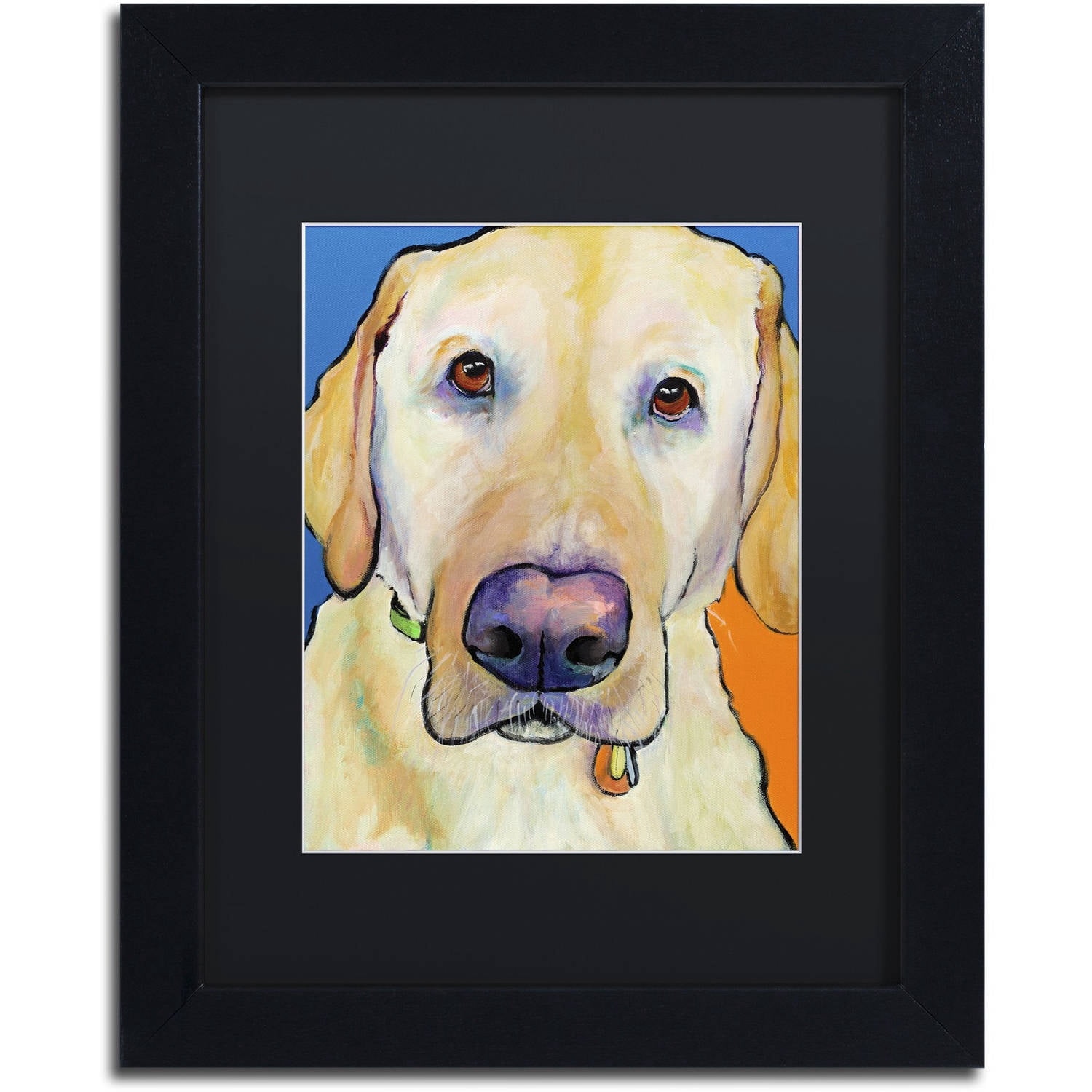 Trademark Fine Art "Spenser" Canvas Art by Pat Saunders-White, Black Matte, Black Frame