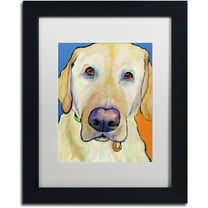 Trademark Fine Art "Spenser" Canvas Art by Pat Saunders-White, White Matte, Black Frame
