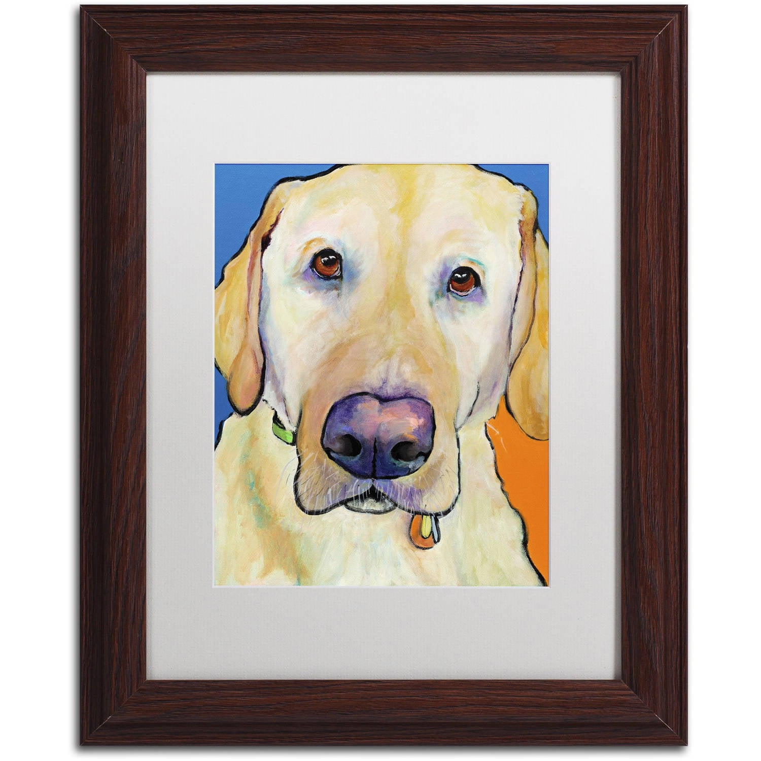 Trademark Fine Art "Spenser" Canvas Art by Pat Saunders-White, White Matte, Wood Frame