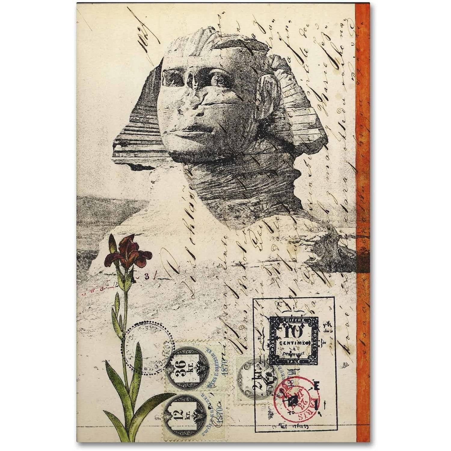 Sphinx Abstract Contemporary Gallery-Wrapped Canvas Art 12 x 19