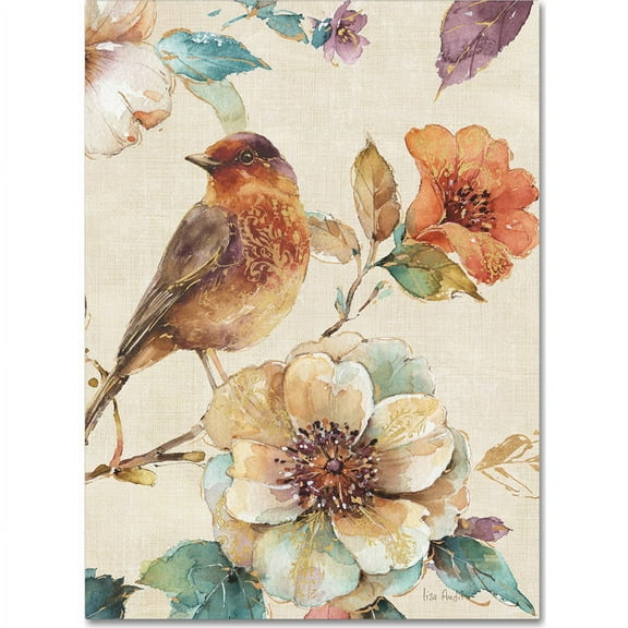 Trademark Fine Art Lisa Audit Spiced Nature II Linen Leaf Canvas Wall Art - 14x19