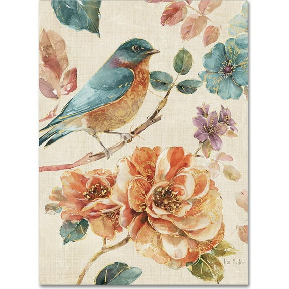 Trademark Fine Art Lisa Audit Spiced Nature III Linen Leaf Canvas Wall Art - 14x19